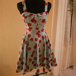 Cotton Cherry Print Sundress